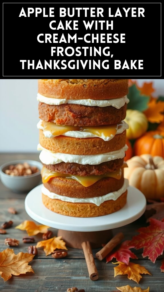 Apple Butter Layer Cake With Cream-Cheese Frosting, Thanksgiving Bake