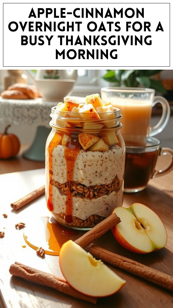 Apple-Cinnamon Overnight Oats for a Busy Thanksgiving Morning