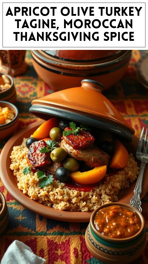 Apricot‑Olive Turkey Tagine, Moroccan Thanksgiving Spice