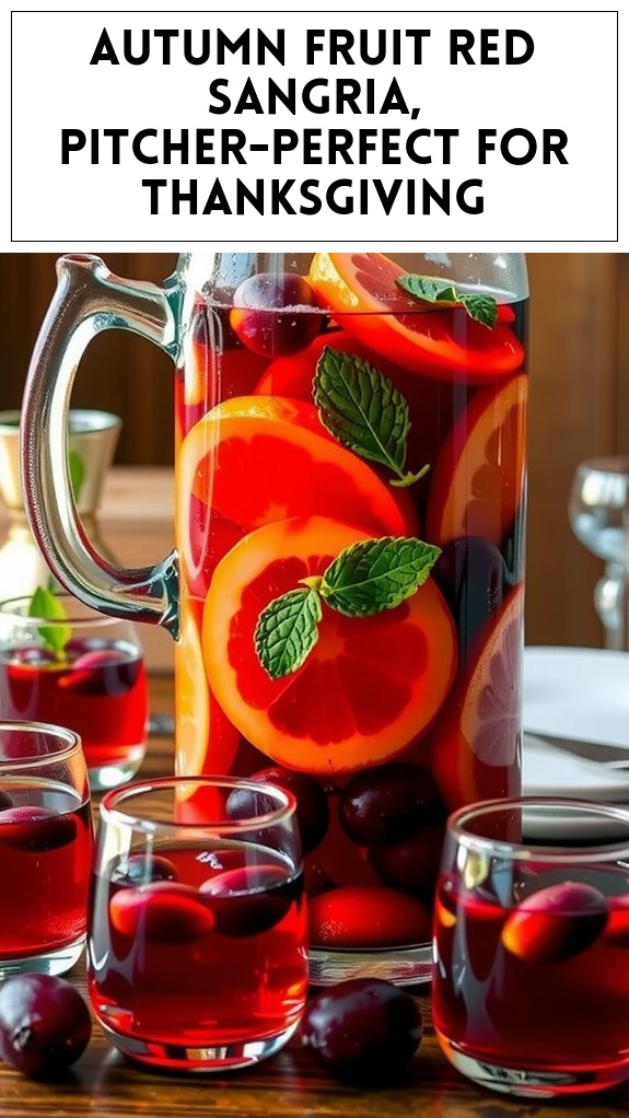 Autumn Fruit Red Sangria, Pitcher-Perfect for Thanksgiving