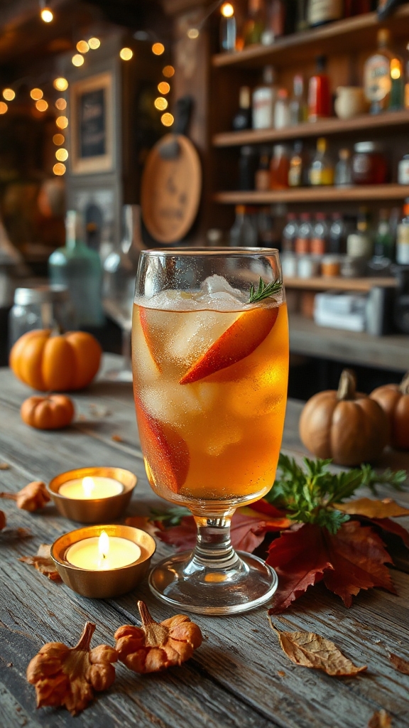 autumn fizzy apple cocktail