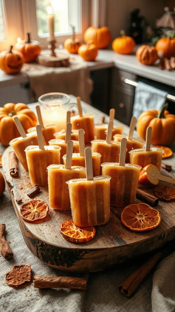 autumn maple cinnamon popsicles recipe