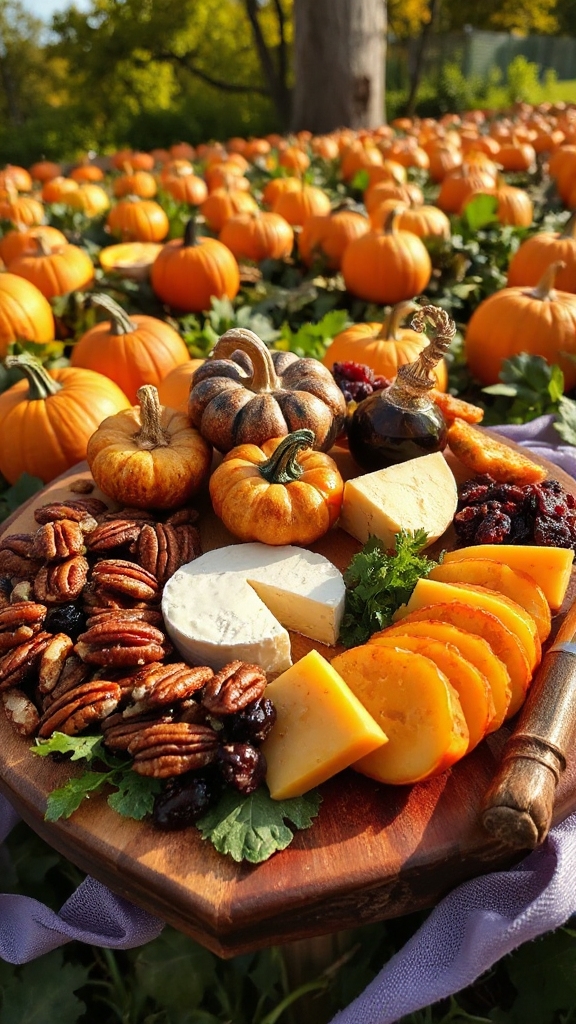 autumn themed cheese board