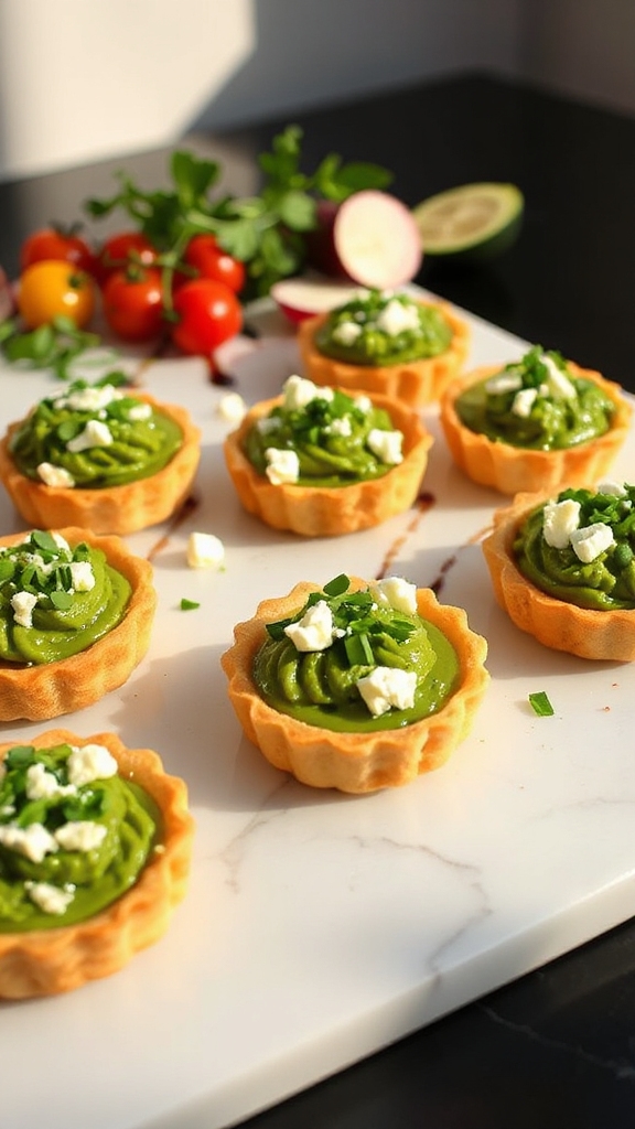 avocado feta tartlet recipe