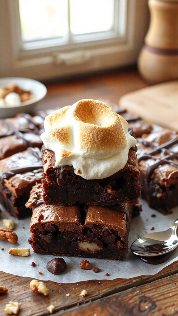baking perfectly gooey brownies
