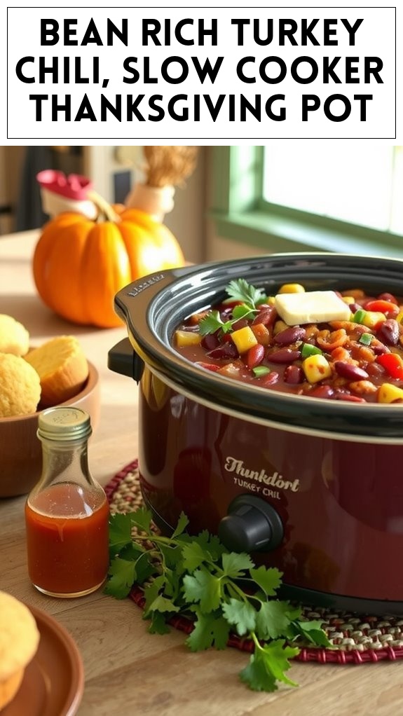 Bean‑Rich Turkey Chili, Slow Cooker Thanksgiving Pot