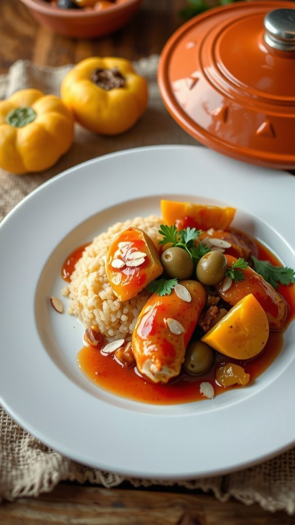 beautifully plated tagine presentation