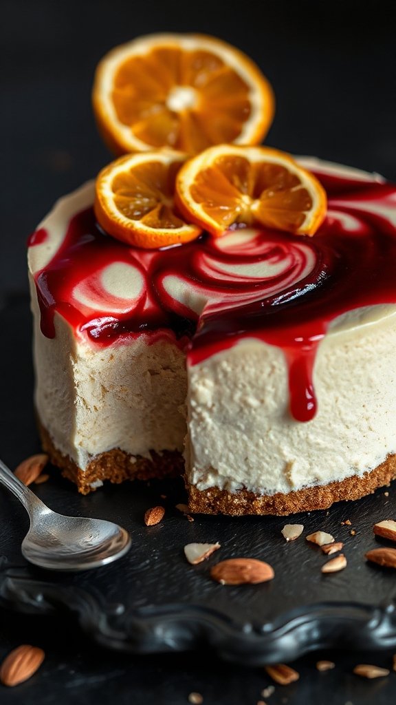 blood orange cheesecake delight