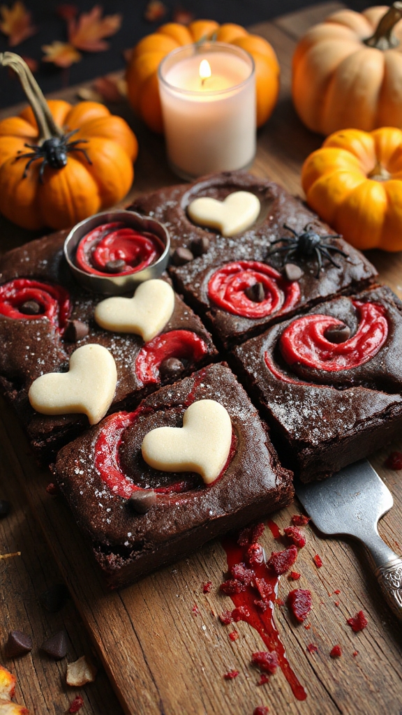 bloody raspberry swirl brownies