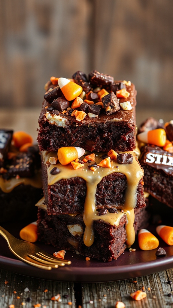 candy bar infused brownies