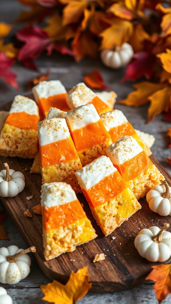 candy corn rice krispie treats