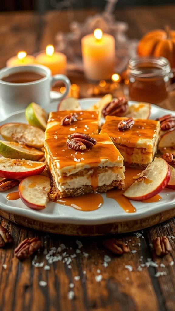 caramel apple cheesecake bars caramel apple cheesecake bars