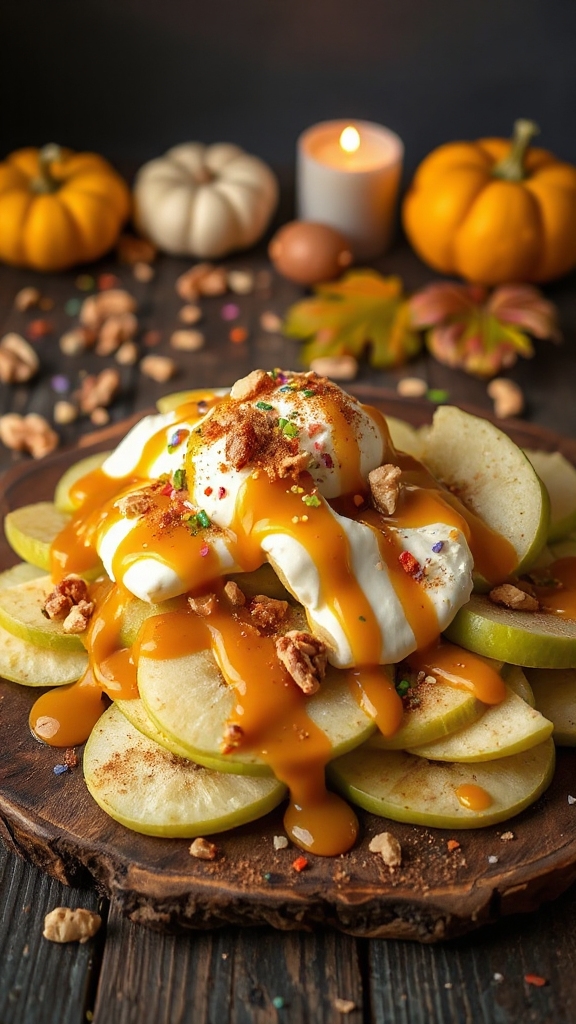 caramel apple nachos delight
