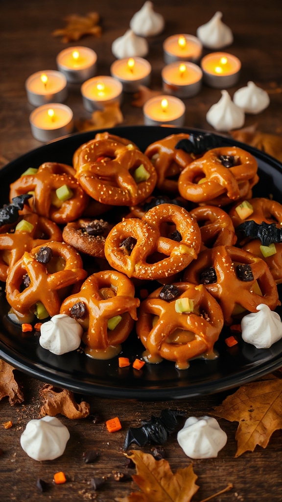 caramel apple pretzel clusters