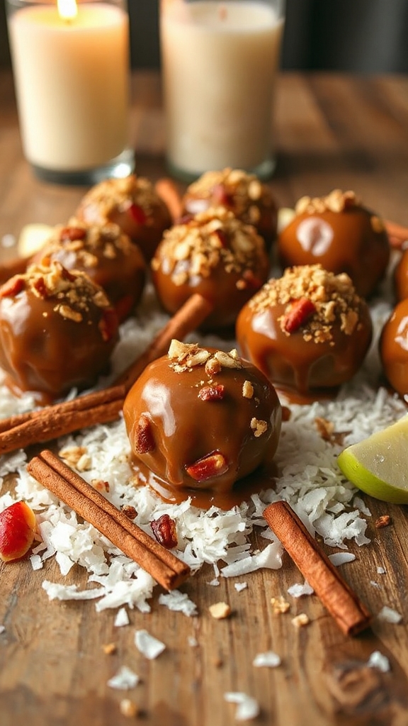 caramel apple truffle treats