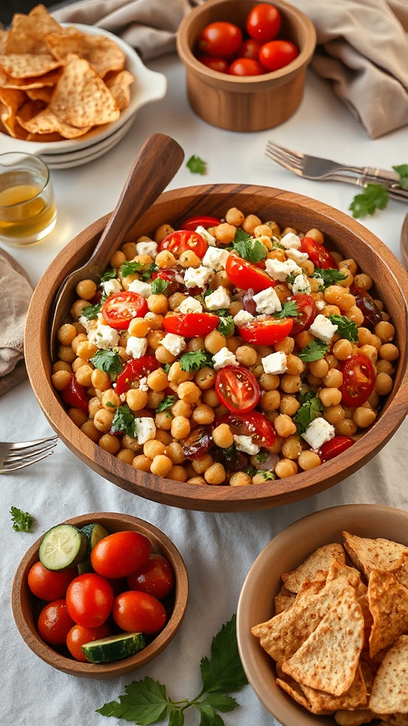 chickpea salad with vegetables