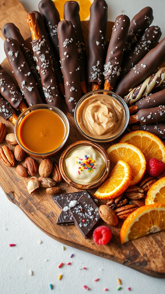 chocolate covered pretzel rods