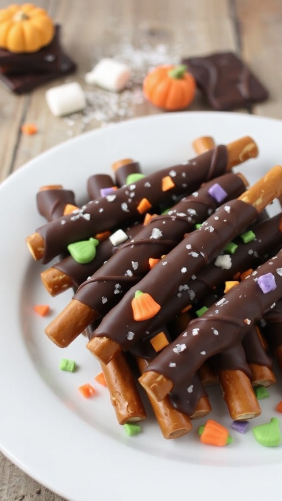 chocolate covered pretzel rods