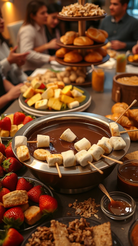 chocolate dipping dessert station