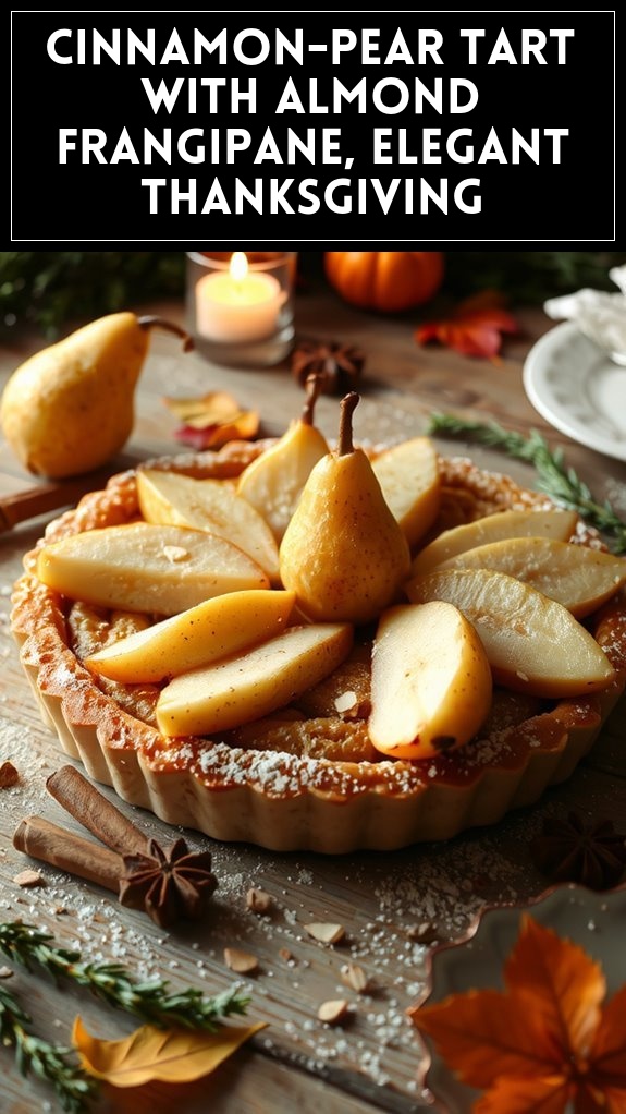 Cinnamon-Pear Tart With Almond Frangipane, Elegant Thanksgiving