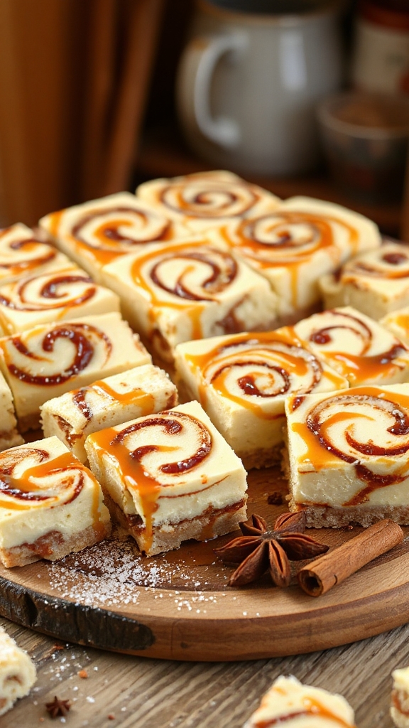 cinnamon roll cheesecake bars