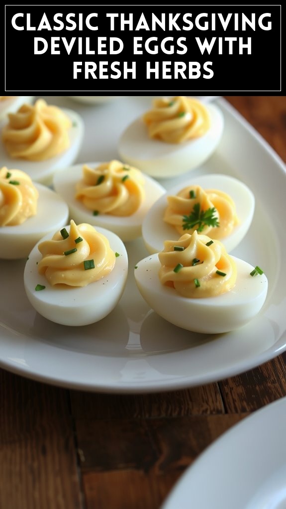 Classic Thanksgiving Deviled Eggs With Fresh Herbs
