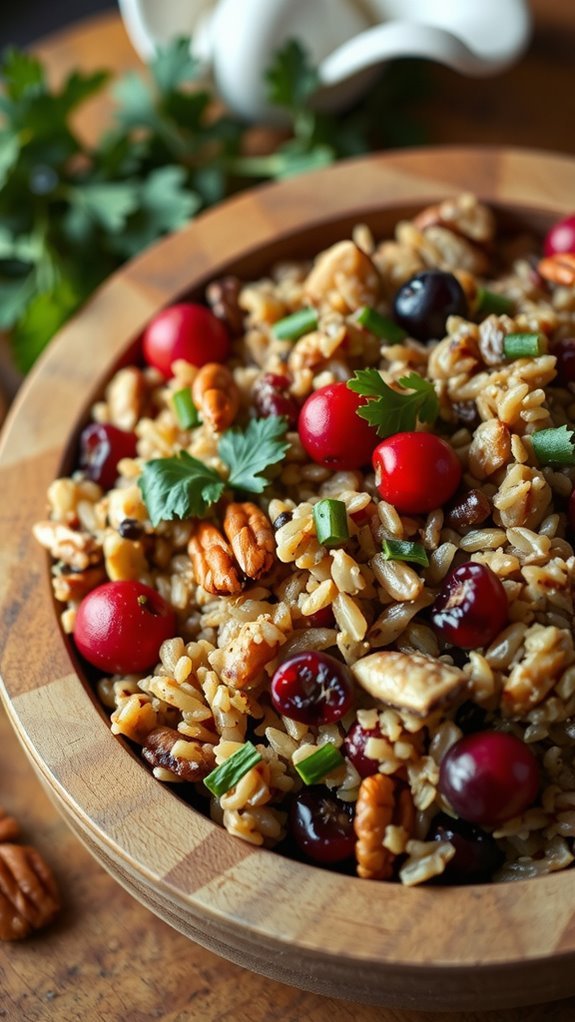 colorful garnished warm pilaf colorful garnished warm pilaf