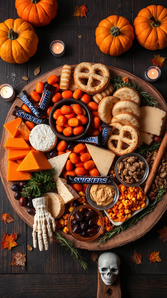 colorful halloween candy board