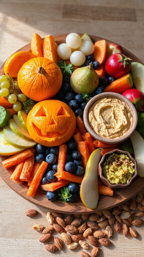 colorful halloween fruit medley