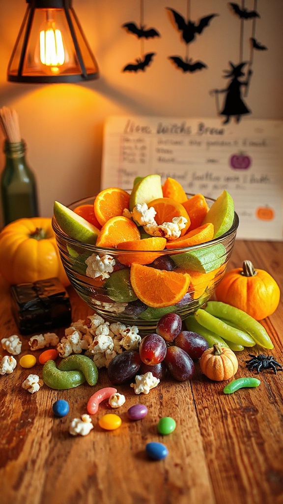 colorful halloween fruit salad