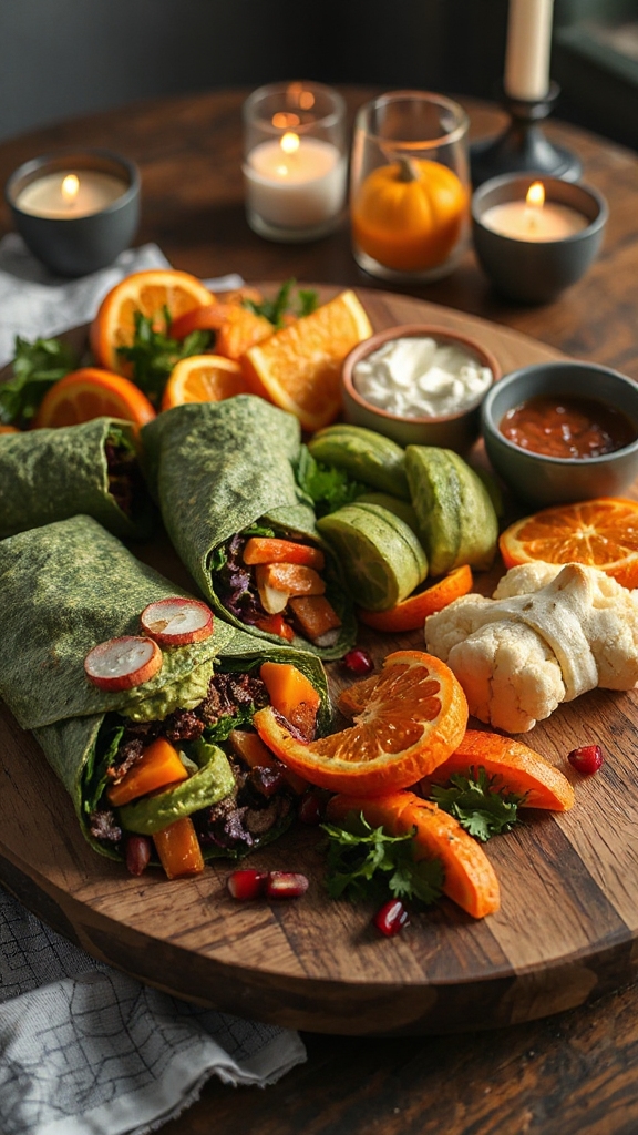 colorful halloween monster wraps