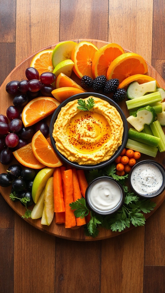 colorful halloween veggie platter