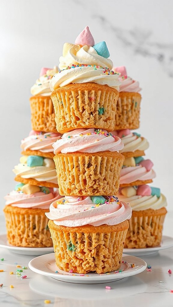 colorful layered dessert cupcakes colorful layered dessert cupcakes