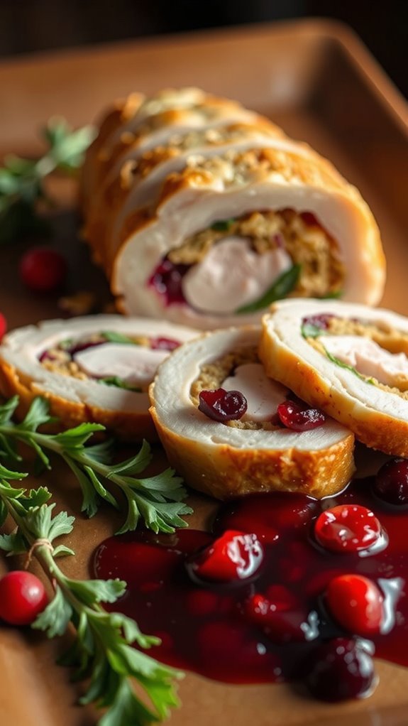 colorful turkey roulade presentation colorful turkey roulade presentation