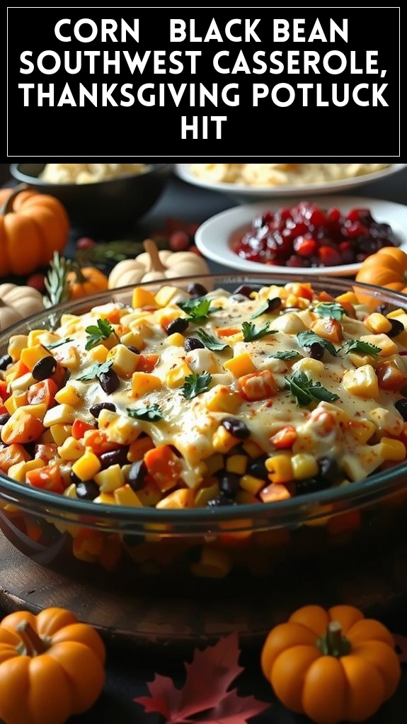 Corn & Black Bean Southwest Casserole, Thanksgiving Potluck Hit
