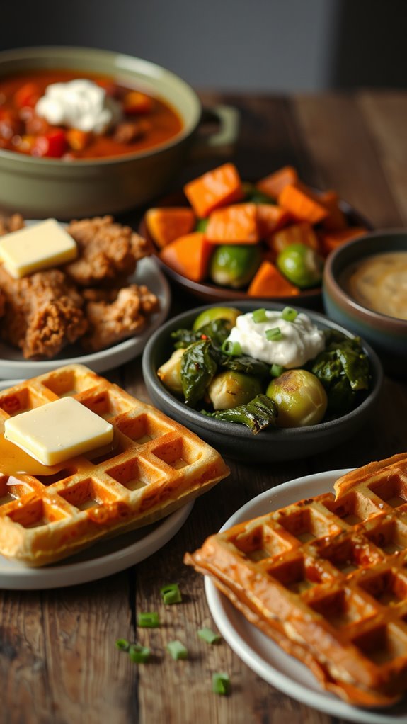 cornbread waffle pairings suggested