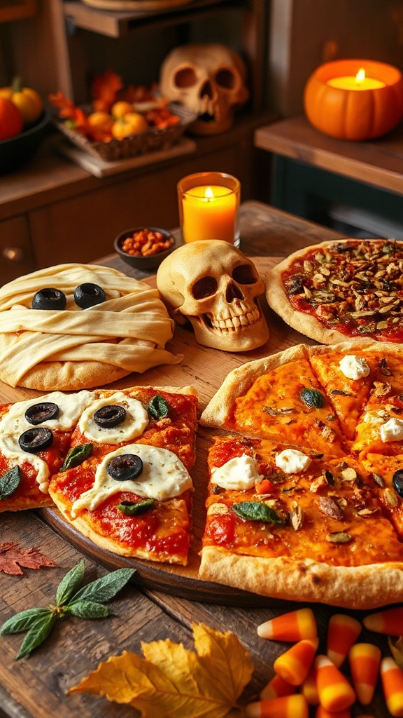 cozy seasonal pumpkin pizzas
