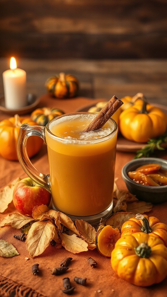 cozy spiced apple beverage