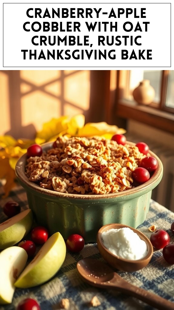 Cranberry-Apple Cobbler With Oat Crumble, Rustic Thanksgiving Bake