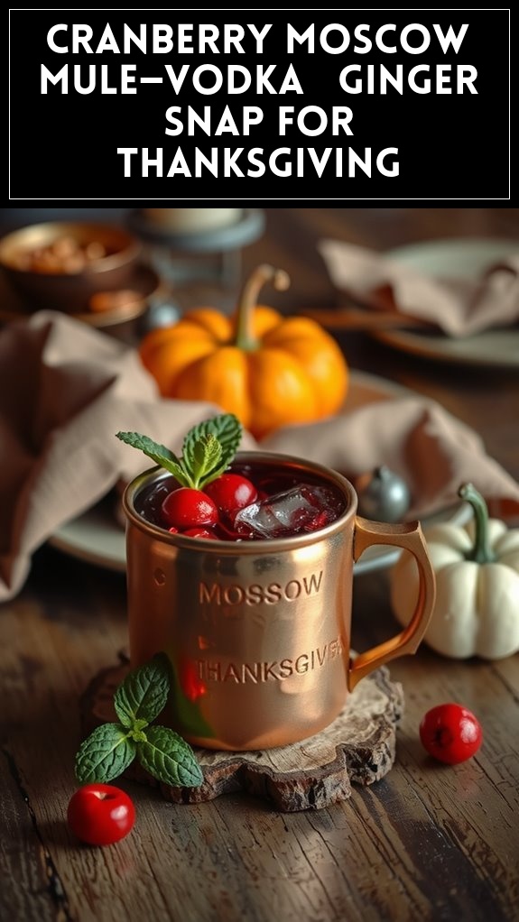 Cranberry Moscow Mule—Vodka & Ginger Snap for Thanksgiving