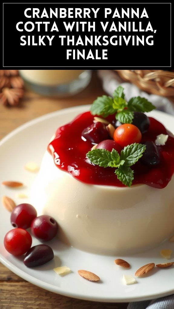 Cranberry Panna Cotta With Vanilla, Silky Thanksgiving Finale