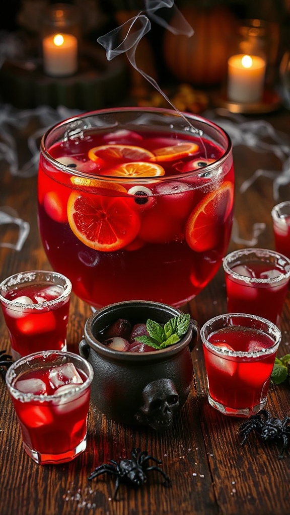 cranberry citrus halloween punch