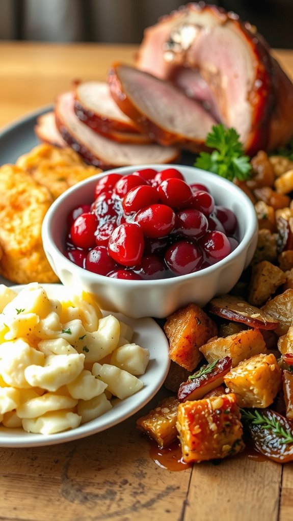 cranberry sauce complements meats