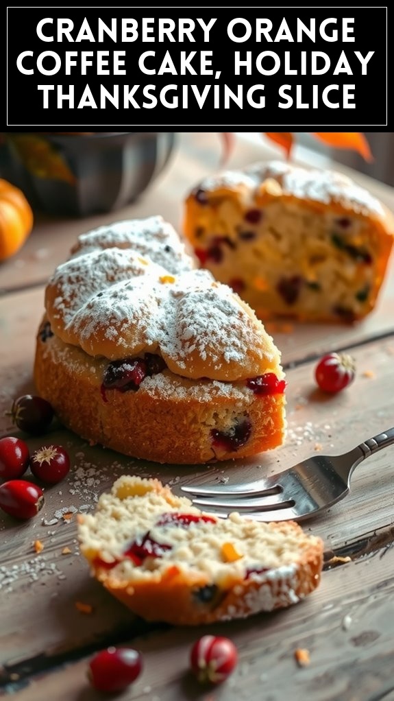 Cranberry‑Orange Coffee Cake, Holiday Thanksgiving Slice