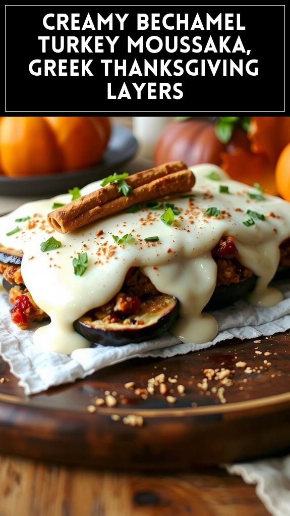 Creamy Bechamel Turkey Moussaka, Greek Thanksgiving Layers