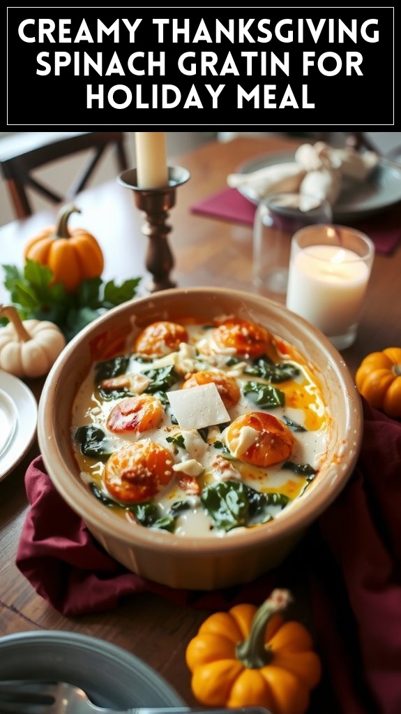 Creamy Thanksgiving Spinach Gratin for Holiday Meal