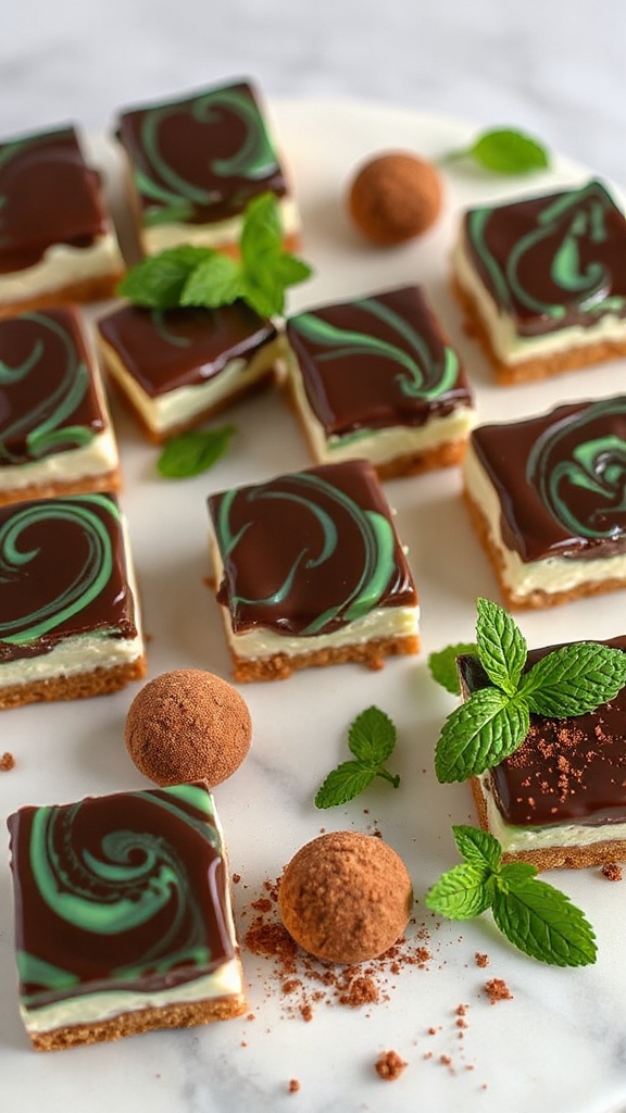 creamy chocolate mint bites