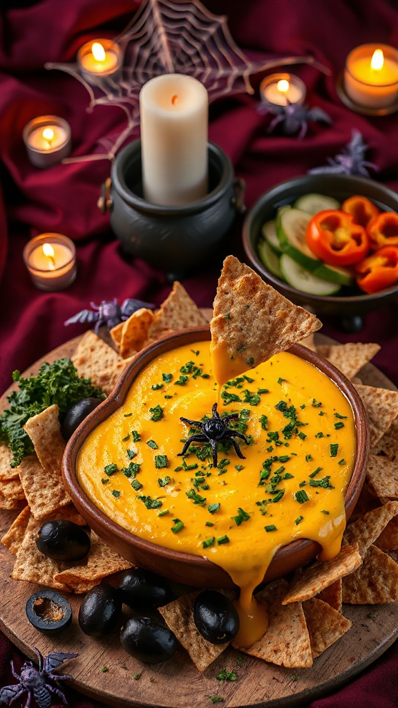 creamy halloween cheese dip