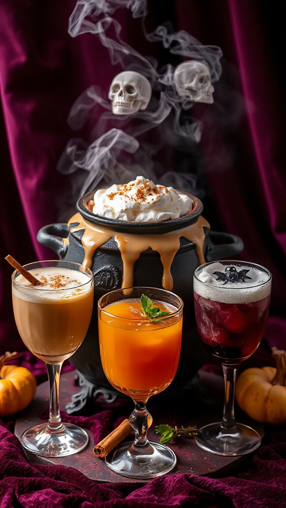 creamy halloween hot cocoa