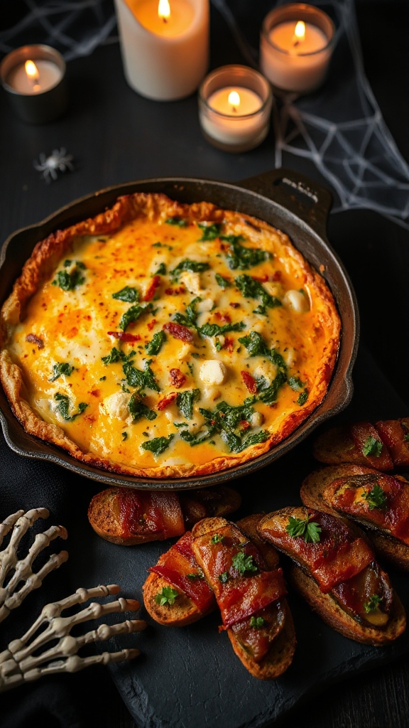 creamy halloween spinach dip